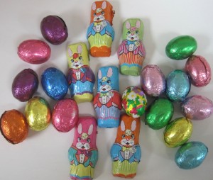 Foil Wrapped Eggs and Bunnies