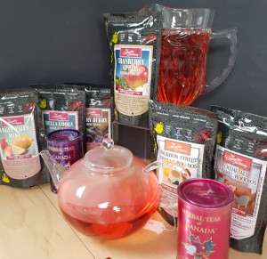 Hot and Iced Teas in Pot and Pitcher