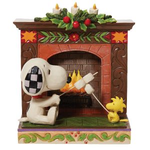 Jim Shore Snoopy with Fireplace Figurine