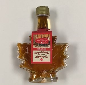 100ml maple leaf shaped bottle of maple syrup