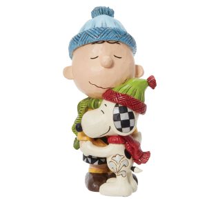 Charlie Brown and Snoopy Hugging Jim Shore
